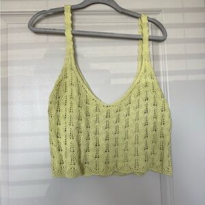 American Threads Light Green Knit Tank Top